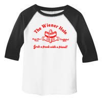 The Wiener Hole Grab A Frank With A Friend Toddler Fine Jersey T-Shirt