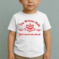 The Wiener Hole Grab A Frank With A Friend Toddler T-Shirt
