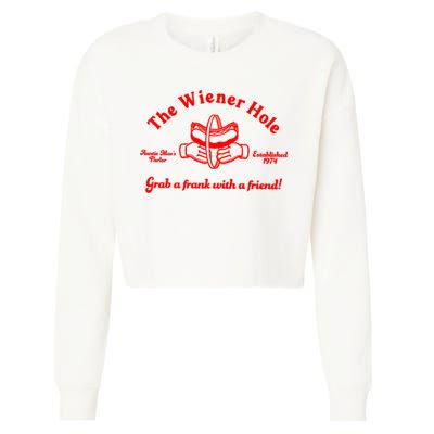 The Wiener Hole Grab A Frank With A Friend Cropped Pullover Crew
