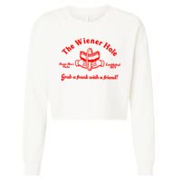 The Wiener Hole Grab A Frank With A Friend Cropped Pullover Crew