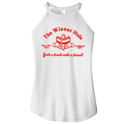 The Wiener Hole Grab A Frank With A Friend Women's Perfect Tri Rocker Tank