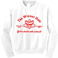 The Wiener Hole Grab A Frank With A Friend Kids Sweatshirt