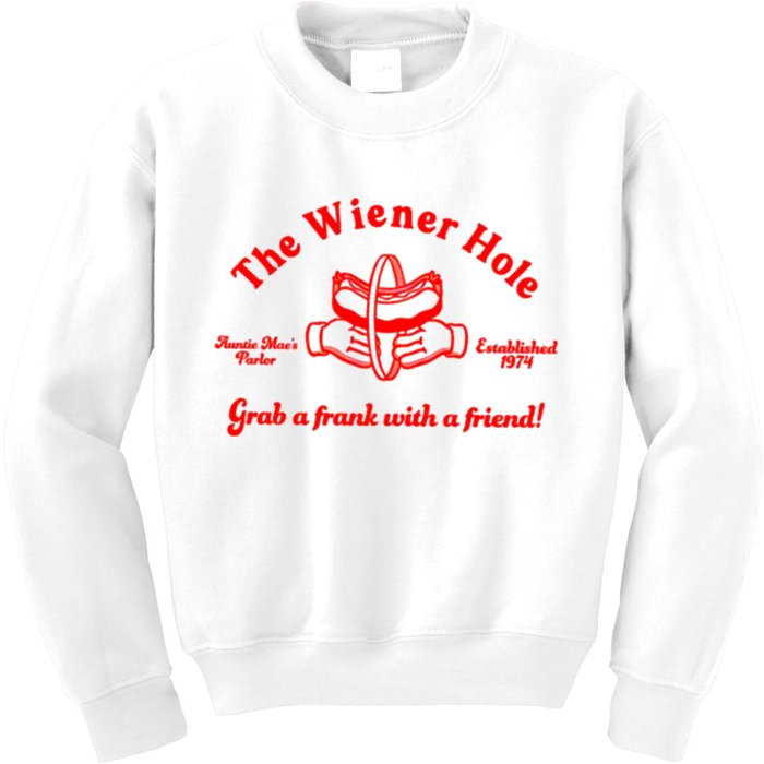 The Wiener Hole Grab A Frank With A Friend Kids Sweatshirt