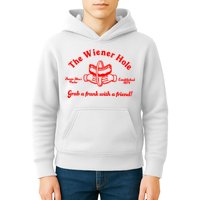 The Wiener Hole Grab A Frank With A Friend Kids Hoodie