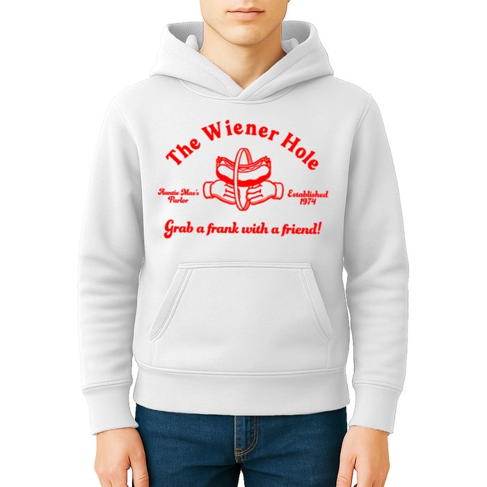 The Wiener Hole Grab A Frank With A Friend Kids Hoodie