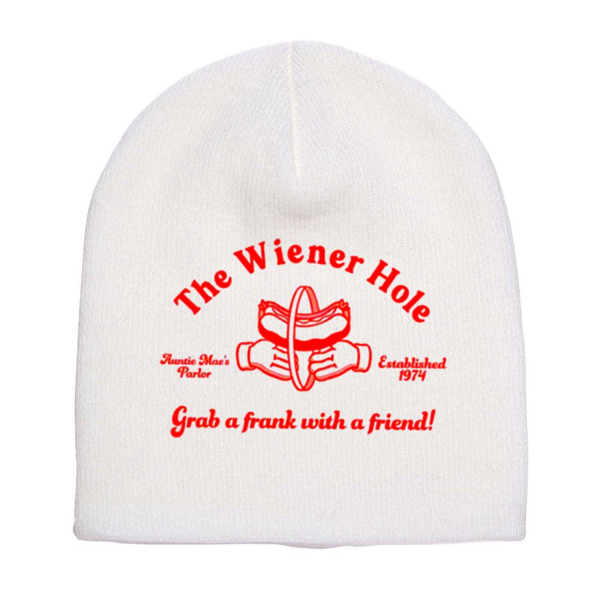 The Wiener Hole Grab A Frank With A Friend Short Acrylic Beanie