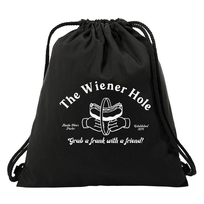 The Wiener Hole Grab A Frank With A Friend Drawstring Bag