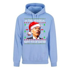 Two Words Happy 4th Of Easter Joe Biden Christmas Sweater Funny Gift Unisex Surf Hoodie