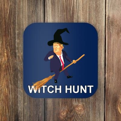 Trump Witch Hunt Funny Halloween Costume Coaster