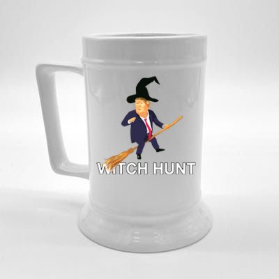 Trump Witch Hunt Funny Halloween Costume Beer Stein