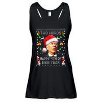 Two Words Happy 4th Of New Year Joe Biden Christmas Sweater  Ladies Essential Flowy Tank