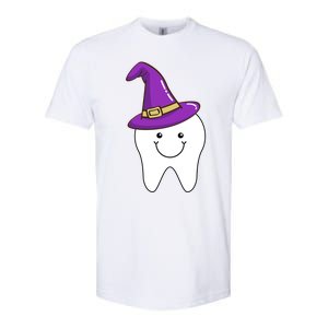 Tooth Witch Hat Dentist Dental Assistant Halloween Costume Gift Softstyle CVC T-Shirt