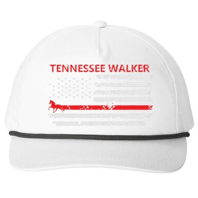 Tennessee Walker Horse With American Flag Snapback Five-Panel Rope Hat