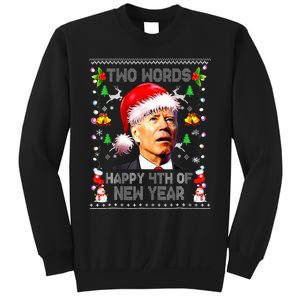 Two Words Happy 4th Of Easter Joe Biden Christmas Sweater Sweatshirt