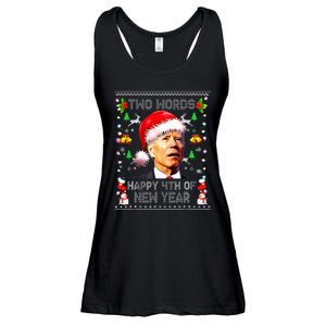 Two Words Happy 4th Of Easter Joe Biden Christmas Sweater Ladies Essential Flowy Tank