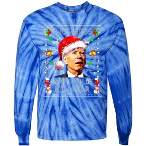 Two Words Happy 4th Of Easter Joe Biden Christmas Sweater Tie-Dye Long Sleeve Shirt