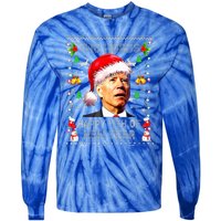 Two Words Happy 4th Of Easter Joe Biden Christmas Sweater Tie-Dye Long Sleeve Shirt