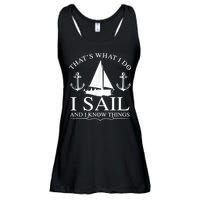 That's What I Do I Sail And I Know Things Boating Sailing Ladies Essential Flowy Tank