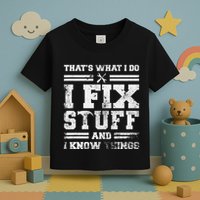 ThatS What I Do I Fix Stuff And I Know Things Funny Saying Toddler T-Shirt