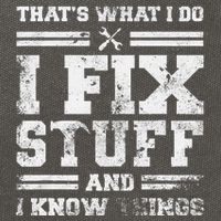 ThatS What I Do I Fix Stuff And I Know Things Funny Saying Cotton Canvas Backpack