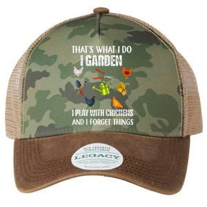 Thats What I Do I Garden I Play With Chickens Forget Things Legacy Tie Dye Trucker Hat