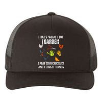 Thats What I Do I Garden I Play With Chickens Forget Things Yupoong Adult 5-Panel Trucker Hat