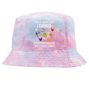 Thats What I Do I Garden I Play With Chickens Forget Things Tie-Dyed Bucket Hat