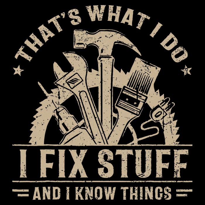 Thats What I Do I Fix Stuff And I Know Things Funny Saying Mousepad