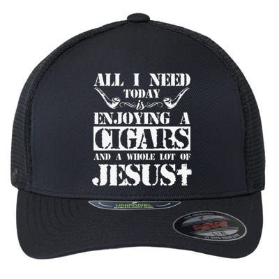 That's What I Do I Smoke Cigars And I Know Things Flexfit Unipanel Trucker Cap