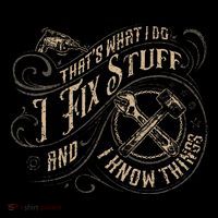 Thats What I Do I Fix Stuff And I Know Things Funny Men Stripe Pom Pom Beanie