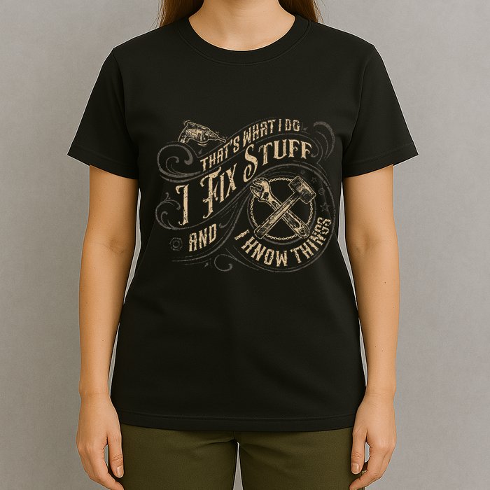 Thats What I Do I Fix Stuff And I Know Things Funny Men T-Shirt