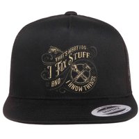 Thats What I Do I Fix Stuff And I Know Things Funny Men Flatbill Hat
