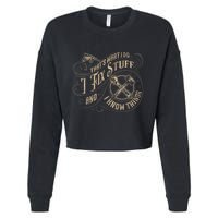 Thats What I Do I Fix Stuff And I Know Things Funny Men Cropped Pullover Crew