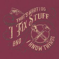 Thats What I Do I Fix Stuff And I Know Things Funny Men 16oz Travel Tumbler
