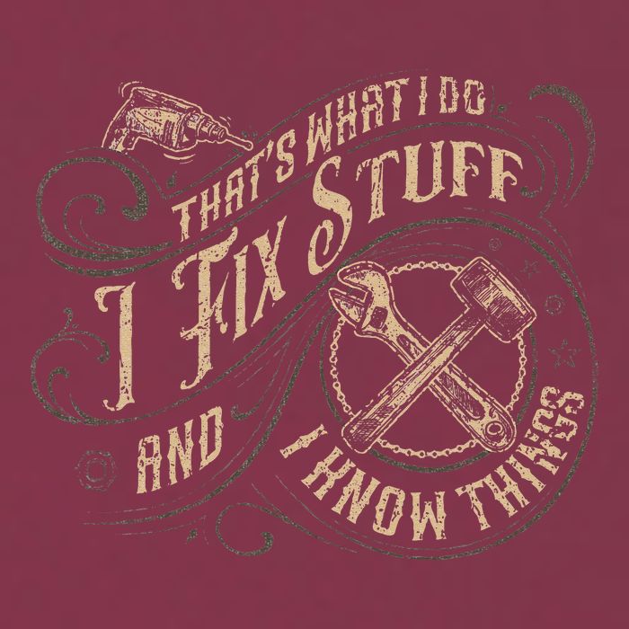 Thats What I Do I Fix Stuff And I Know Things Funny Men 16oz Travel Tumbler
