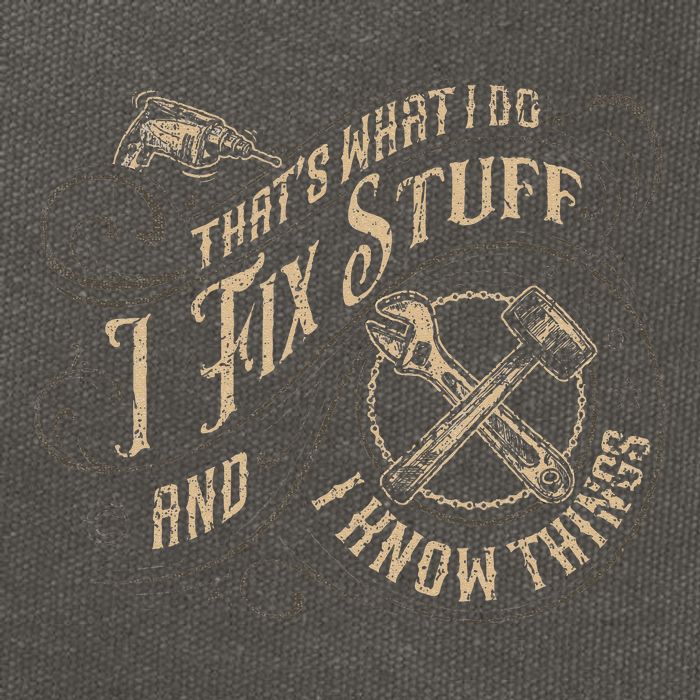 Thats What I Do I Fix Stuff And I Know Things Funny Men Cotton Canvas Backpack