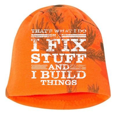 THAT'S WHAT I DO I FIX STUFF AND I BUILD THINGS WEATHERED Kati - Camo Knit Beanie