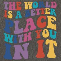 The World Is A Better Place With You In It Mental Health Awareness Cotton Canvas Backpack