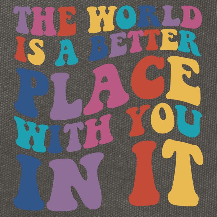 The World Is A Better Place With You In It Mental Health Awareness Cotton Canvas Backpack