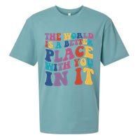 The World Is A Better Place With You In It Mental Health Awareness Sueded Cloud Jersey T-Shirt