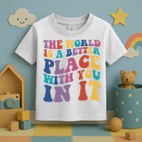 The World Is A Better Place With You In It Mental Health Awareness Toddler T-Shirt