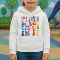 The World Is A Better Place With You In It Mental Health Awareness Kids Hoodie