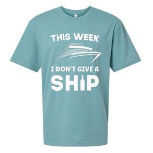 This Week I Dont Give A Ship Funny saying Cruise Sueded Cloud Jersey T-Shirt