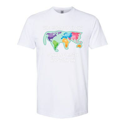 The World Is A Cat Playing With Australia Softstyle® CVC T-Shirt