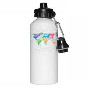 The World Is A Cat Playing With Australia Aluminum Water Bottle