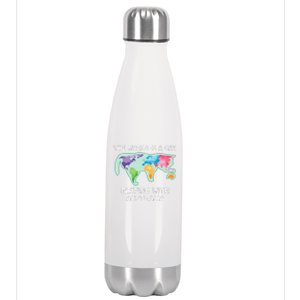 The World Is A Cat Playing With Australia Stainless Steel Insulated Water Bottle