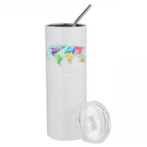 The World Is A Cat Playing With Australia Stainless Steel Tumbler