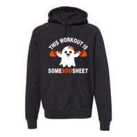 This Workout Is Boo Sheet Funny Cute Gym Ghost Halloween Premium Hoodie