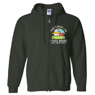 Thats What I Do I Read Books Andc Full Zip Hoodie