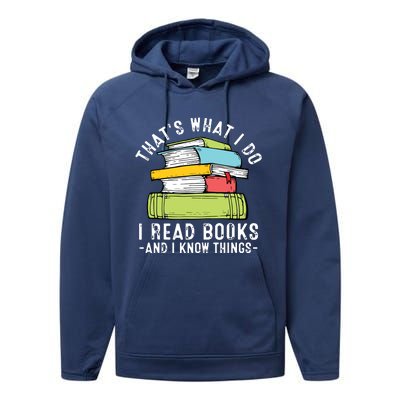 Thats What I Do I Read Books Andc Performance Fleece Hoodie